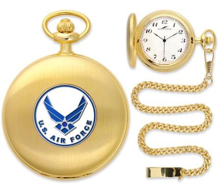 U.S. Air Force MILITARY Gold Pocket Watch