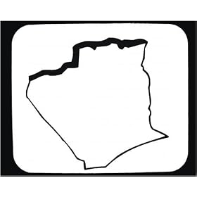 Mouse Pad with map, "black and white", Algeria