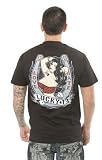 Lucky 13 Brenda Sexy Pin Up Girl Horseshoe Black T Shirt