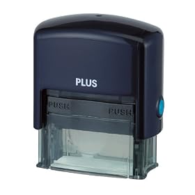 Plus Corporation Guard Your ID Stamp, Small, Navy, 1 Pad
