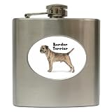 Border Terrier Hip Flask (6 oz)