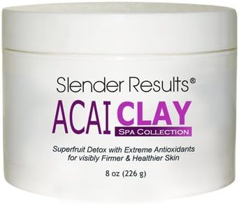 SLENDER RESULTS Acai Berry Body Wrap Clay - Lose Inches, Tone & Nourish Skin for Healthier Skin and a Youthful Appearance