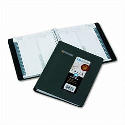 AT-A-GLANCE 24-Hr Daily/Hourly Appointment Book, 6-7/8 x 8-3/4, BLK