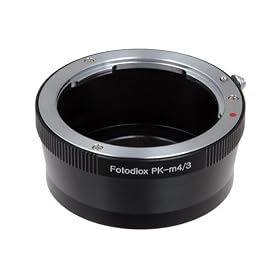 Click here to buy Fotodiox Lens Mount Adapter, Pentax K-mount (PK) Lens to MFT Micro 4 3 Four Thirds System Camera... by Fotodiox.