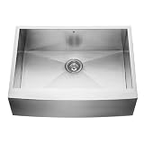 Vigo Industries VG3020C Farmhouse Style Single Bowl Apron Front Kitchen Sink, Steel