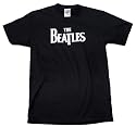 The Beatles Logo Adult / Guys T-shirt in Black - Ships in ''24'' Hours!