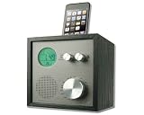 PORTABLE MP3 SPEAKER WITH AM/FM RADIO, CLOCK DISPLAY, ALARM AND AUXILIARY JACK