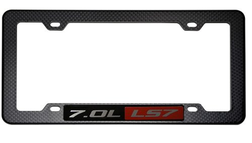 BLACK CARBON FIBER Look LICENSE Plate Tag FRAME 
