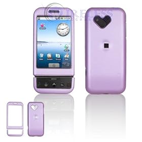 HTC Google G1/Dream Cell Phone Light Purple Rubber Feel Protective Case Faceplate Cover