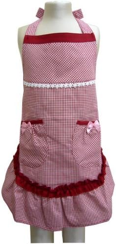 Cute apron gingham check 120 ~ 150cm 312420S (RD)
