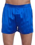 Intimo Men's Classic Silk Boxers, Royal Blue, Small