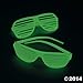 Fun Express Plastic Glow-in-The-Dark Shutter Shading Glasses, One Dozen