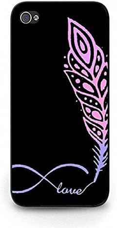 iPhone 5c Aegis Phone Case Simple Clever Mobile Covers Snap on iPhone 5c Black Background Pink Feathers Pattern Cellphone Shell