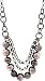 Demian Design Gunmetal Swag Multi-Chain with  Metallic Resin Bead Necklace, 32''