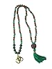 Compassion Heart Chakra Green Jade Rudraksha Prayer Mala