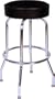 Jet Black Chrome 30 Inch Swivel Bar Stool - Made in USA