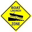 BOAT LAUNCH ZONE sport motor novelty NEW sign