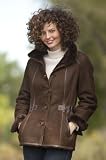 Women's Antonia Sheepskin Coat with Leather Trim