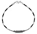 Sterling Silver Black Beaded Bali Bracelet