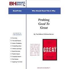 Probing Good To Great -- Understanding Jim Collins' Prequel To Built To Last