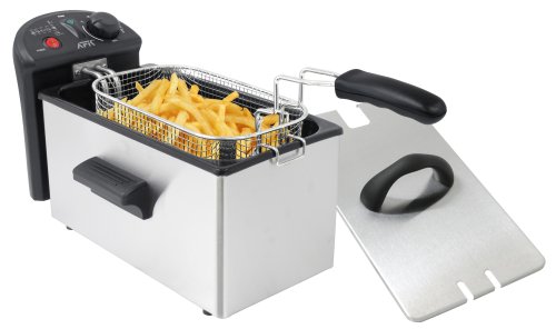 3 Liter Edelstahl Kaltzonen-Friteuse Fritteuse Kaltzonentechnik