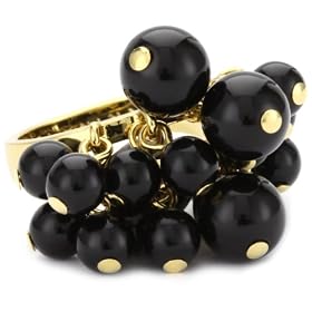 university class rings custom Trina Turk Black Swag Ring