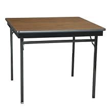 Square Folding Table- Walnut/ Black(36")