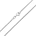1mm thick solid sterling silver 925 stamped Italian designer SINGAPORE ROPE twisted curb link chain necklace chocker bracelet anklet with spring ring clasp jewellery jewelry - Available in lengths: inch 6