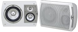 JBL Studio S36AW II 3-Way, High Performance 6-Inch Weather-Resistant Horizontal Wall-Mountable Bookshelf Speakers - Off White (Pair)