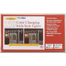 12 each: Transforming Icicle Lights (54754-73A) by Celebrations Lighting-I