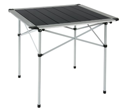 Yellowstone Table pliante Noir/Argent 70 x 70 x 70 cm