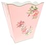 Retro Pink Vintage Waste Basket~E18 ~ Trashcan ~ Trash Holder ~ Trash basket ~ Shabby Chic Enamel with Romantic Antique Roses