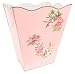 Retro Pink Vintage Waste Basket~WB18 ~ Trashcan ~ Trash Holder ~ Trash basket ~ Shabby Chic Enamel with Romantic Antique Roses
