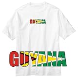T-Shirt White  Flag Guyana  Country