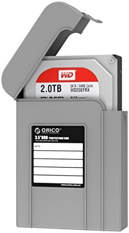 XYuan ORICO PHI-35 3.5 inch Hard Drive Enclosure,Storage Box,Protection Shell,HDD Protector Case with Features of Anti-static &amp; Anti-moisture &amp; Anti-shock (Grey)