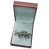 Sterling Silver Gallopping Horses Pendant Necklace