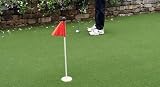Golf Putting Green - 30 Practice Green Marker w/ Easy Grab Knob - (1) YELLOW Colored Flag Included