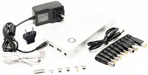 Acer Aspire V5-171 Laptop Portable Charger with EU Adapter - External Laptop Battery Pack (Dual USB Power Bank, 18000mAh, Multi-Voltage 5V 12V 16V 19V)