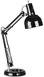 LAMPS BEAUTIFUL Flex Contemporary Office Task Study Desk Swing Arm Light by Litesource--Black