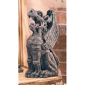 The Brick Finish Griffin Gargoyle Garden Statue by 