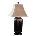 Effusion Table Lamp - Black/ Tan