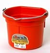 Flat Back Bucket 8 qt. Red