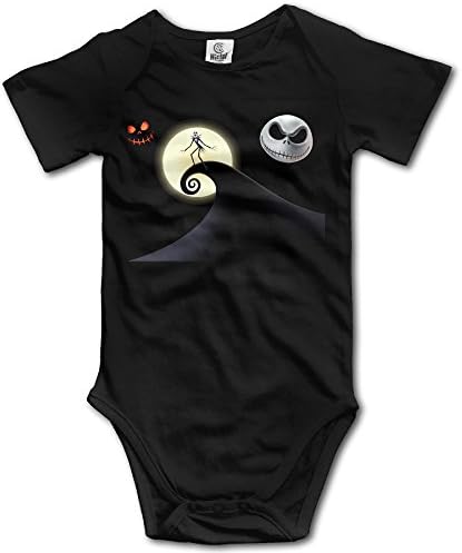 Tim Burton's The Nightmare Before Christmas Jack &amp; Sally Baby Romper Jumpsuit Black