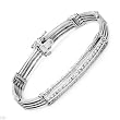 Bracelet With 1.00ctw Genuine Diamonds Crafted in 14K White Gold. Total item weight 25.4g Length 7.5in