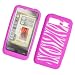Samsung Omnia i910 (Verizon) Laser Skin Case Rubber Silicone Protector Image Cover "White & Pink Zebra" Design