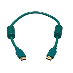 HDMI 1.3a Cable 28AWG - 1.5ft w/Ferrite Cores (Gold Plated Connectors) - GREEN