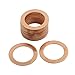 X AUTOHAUX 20 Pcs 22mm Inner Dia Copper Washers Flat Sealing Gaskets Ring for Car