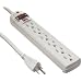 Morris Products 89030 6 Outlet Power Strip Surge Protector, 4' Length, 270 Joules