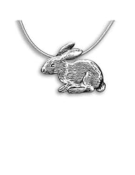 Sterling Silver Rabbit Pin Pendant by The Magic Zoo