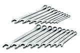 SK 87018 18-Piece SuperKrome Fractional/Metric Combination Wrench SuperSet